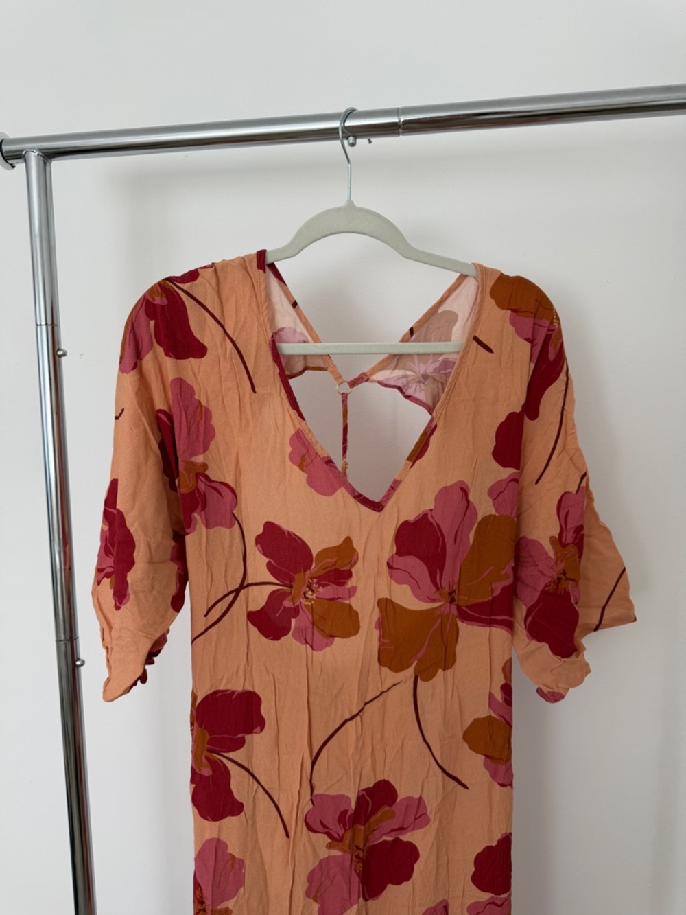 Peach Floral Tunic Dress
